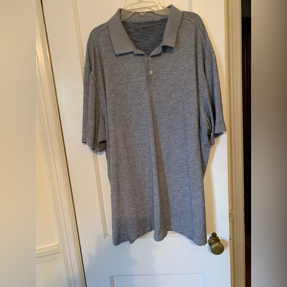 Walter Hagen Gray Textured heather Major 11 Performance golf polo. XXL